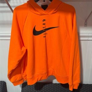 Nike Vibrant Orange Hoodie with Black Accents